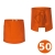 Dlhá 50 cm barmanská zástera v oranžovej farbe
