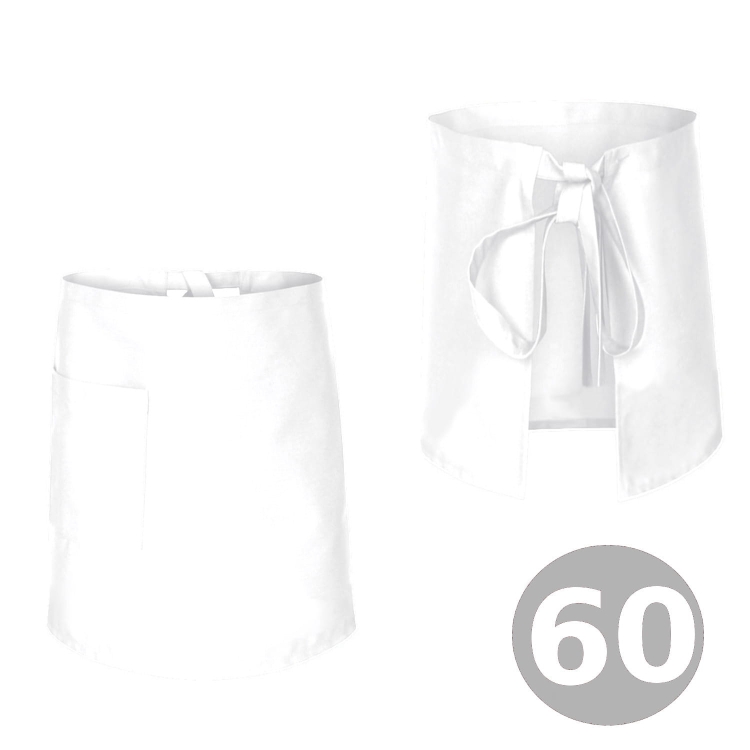 Čašnícka zástera kuchárska dĺžka 60 cm