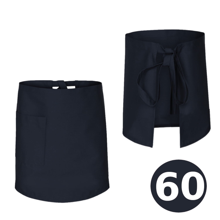 Dlhá barmanská zástera modrá 60cm