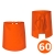 Dlhá barmanská zástera oranžová 60cm