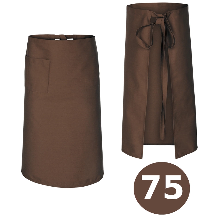 Čašnícka zástera kuchárska dĺžka 75 cm