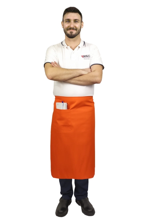 Servírovacia zástera oranžová s dĺžkou 75 cm