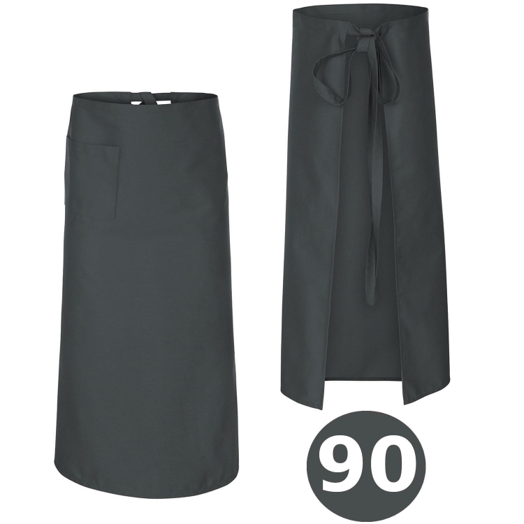 Čašnícka zástera kuchárska dĺžka 90 cm