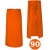 Oranžová kuchárska zástera pre čašníkov dĺžka 90 cm