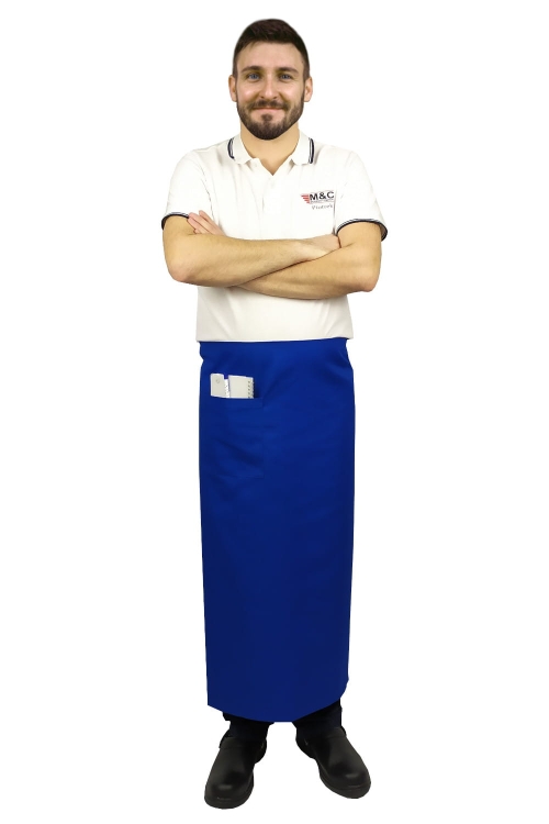 Chabrová čašnícka zástera s dĺžkou 90 cm