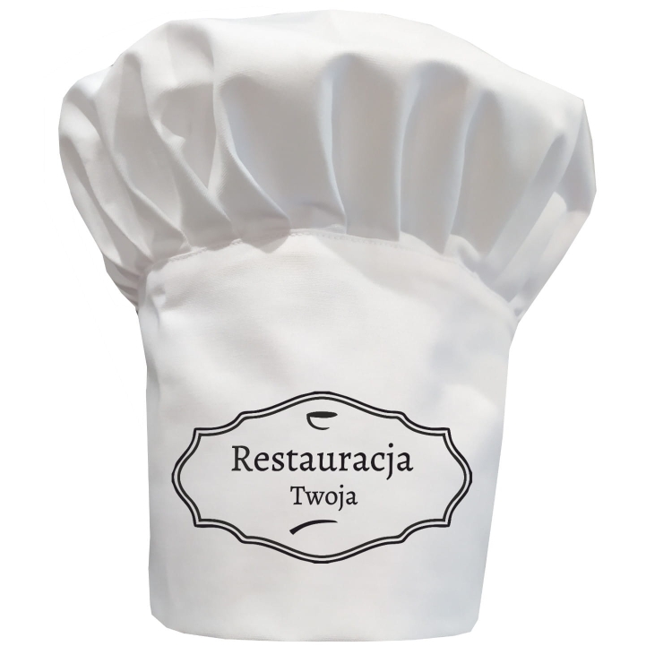 Kuchárska čiapka s názvom vašej reštaurácie