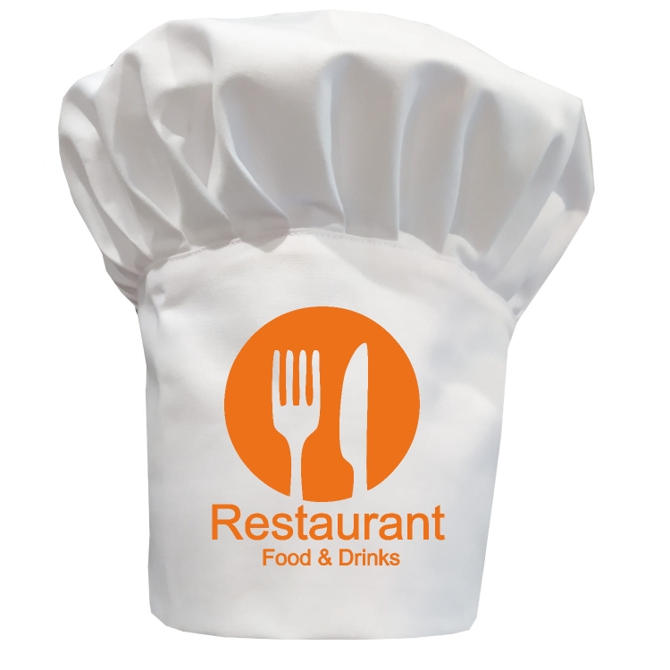 Kuchárska čiapka s vaším nápisom Restaurant Food&Drinks