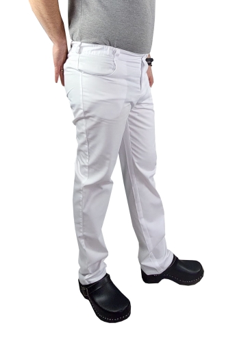 Biele klasické pánske medicínske nohavice