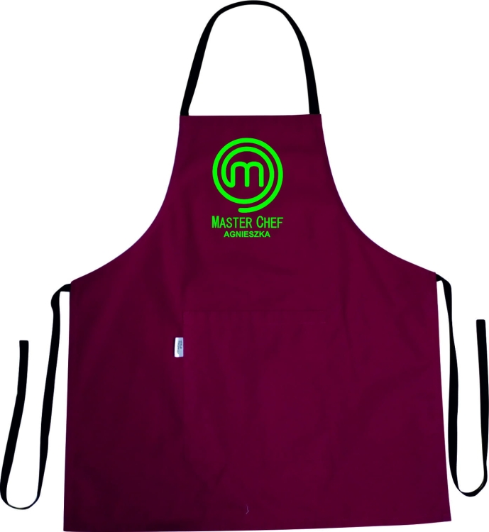 Tlač mena a priezviska na kuchynskom zástere MASTER CHEF