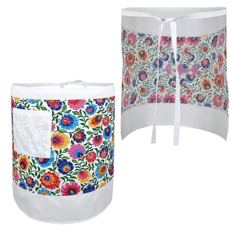 Folklórne vzory W9 kuchárska zástera pre čašníkov.