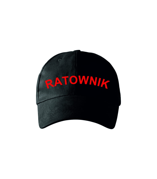 Čierna záchranárska čiapka v klasickom štýle