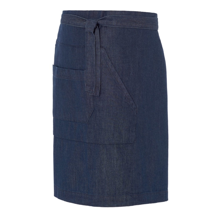 Barmanská zástera 50 cm vyrobená z denimu.
