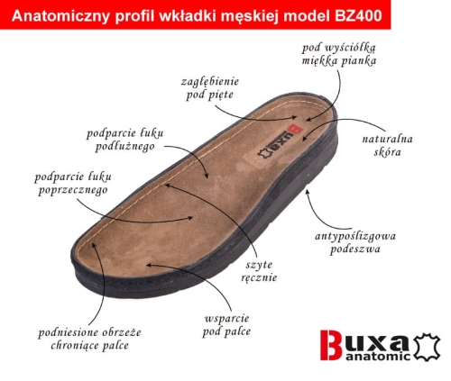 Białe klapki medyczne anatomiczne skórzane