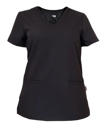 Czarna bluza medyczna BASIC PREMIUM damska