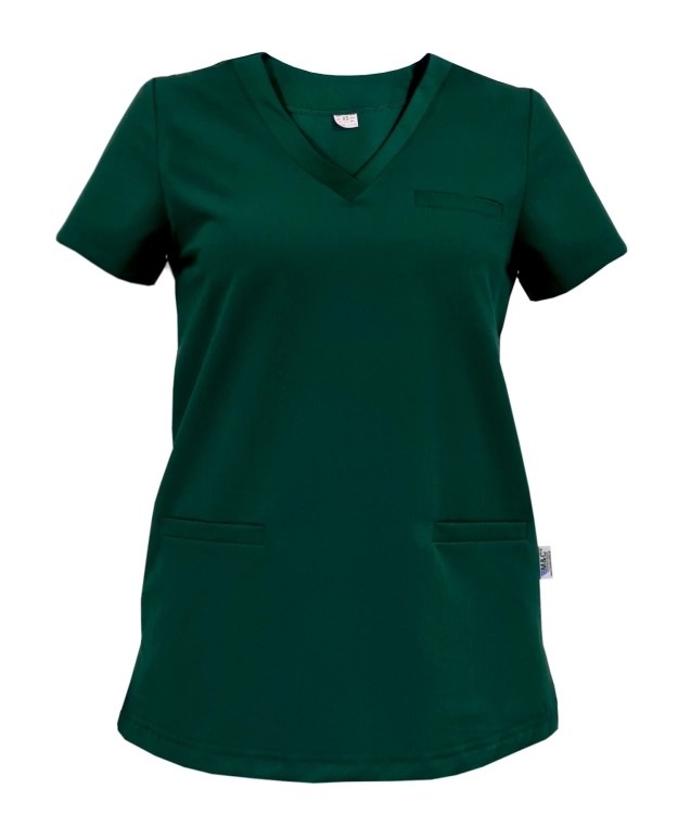 Zielona butelka bluza medyczna damska BASIC PREMIUM