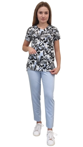 Komplet medyczny damski w kolorowe wzory