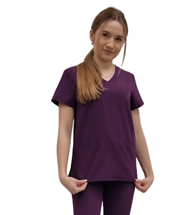 BASIC PREMIUM damska bluza medyczna fioletowa