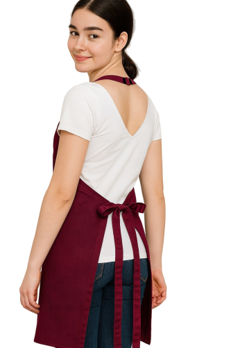 Bordowy fartuszek barmański BISTRO do pracy