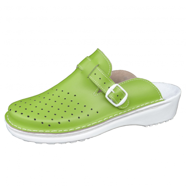 Buty medyczne damskie w kolorze zielonym