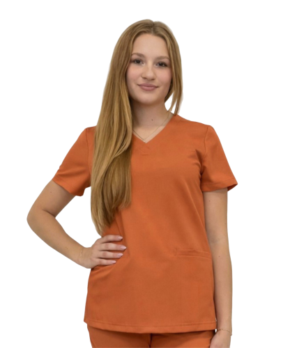 Carmelowa  bluza medyczna damska BASIC PREMIUM