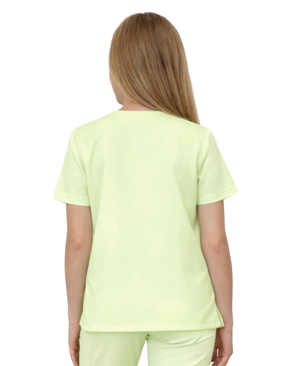 Bluza medyczna pistacjowa damska Casual Premium