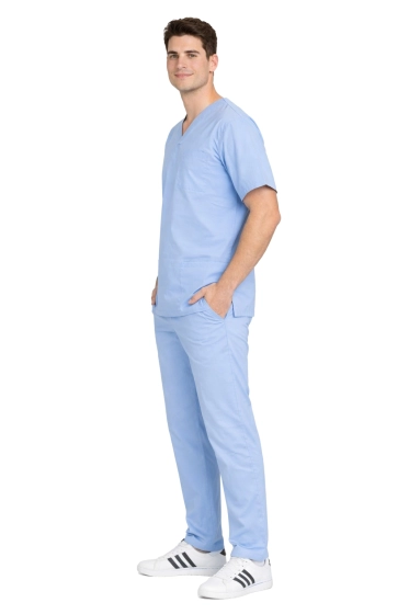 Pánsky medicínsky / chirurgický komplet 100% bavlna – farba modrá