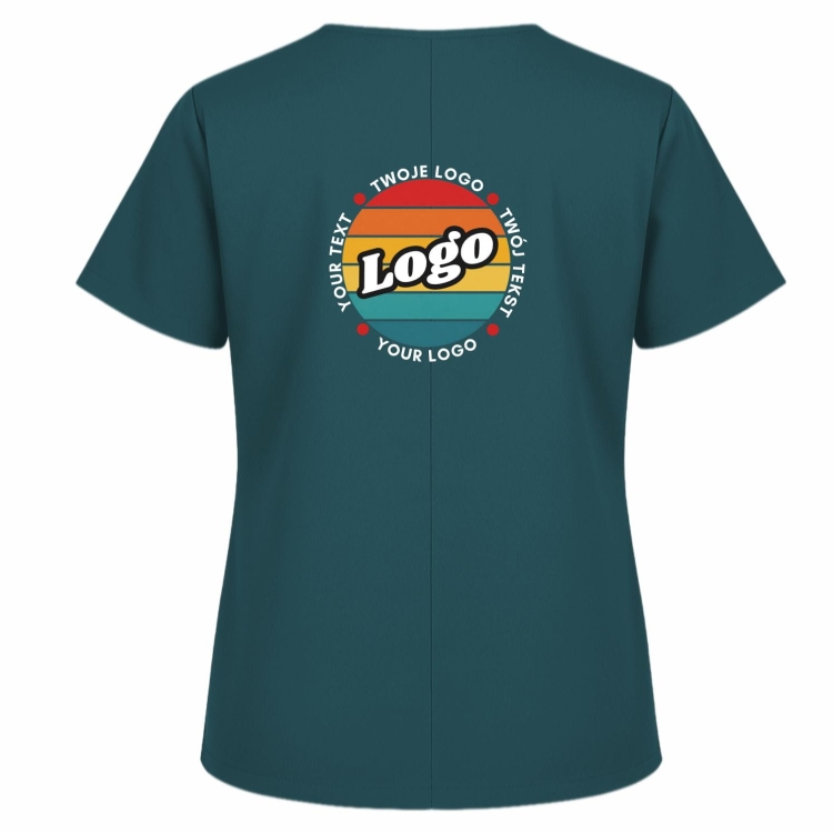 Bluza medyczna morska z własnym nadrukiem kreator online model M80 tył.jpg