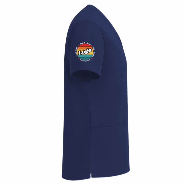 Bluza medyczna granatowa z własnym nadrukiem kreator online model M80 prawy bok.jpg