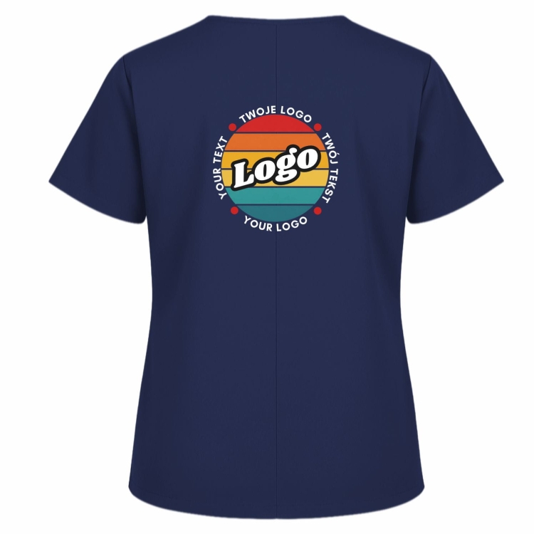 Bluza medyczna granatowa z własnym nadrukiem kreator online model M80 tył.jpg