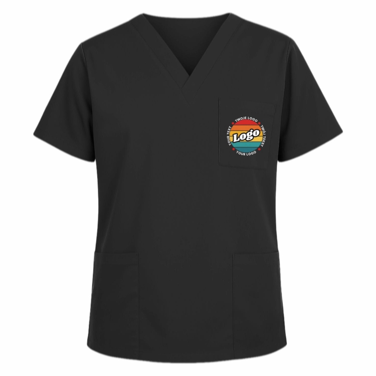 Bluza medyczna czarna z własnym nadrukiem kreator online model M80.jpg