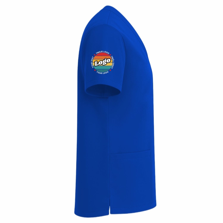 Bluza medyczna chabrowa własnym nadrukiem kreator online model M80 prawy bok.jpg