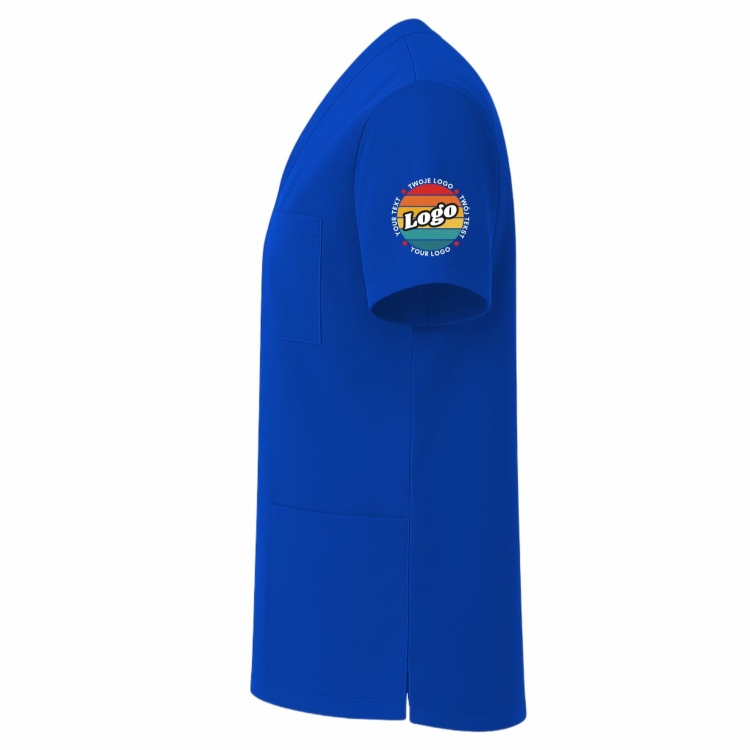 Bluza medyczna chabrowa z własnym nadrukiem kreator online model M80 lewy bok.jpg