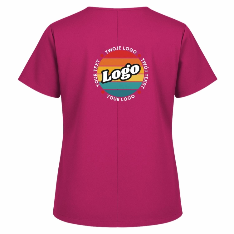 Bluza medyczna amarant z własnym nadrukiem kreator online model M80 tył.jpg