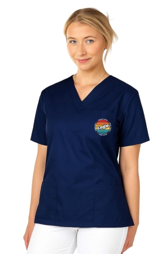 Bluza medyczna granatowa z własnym nadrukiem kreator online model M80 unisex.jpg