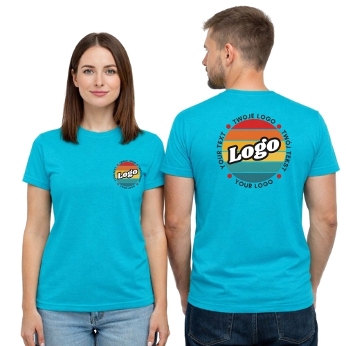 T-shirt koszulka turkusowa personalizowana Twój własny nadruk logo kreator online.jpg
