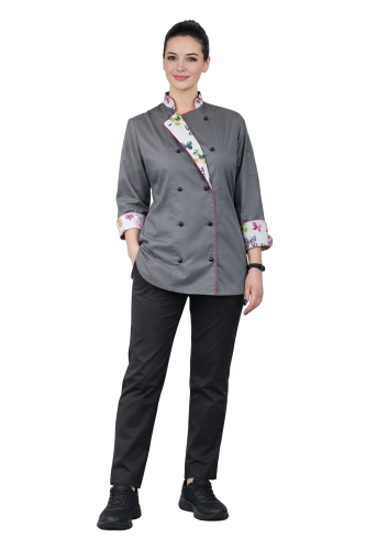 Zestaw damski MASTER CHEF szara  bluza i  czarne spodnie