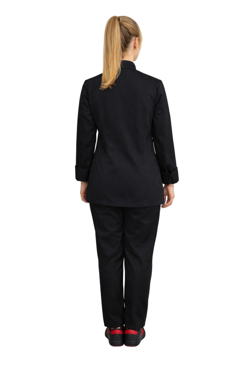 Damski zestaw kucharski klasyczne spodnie oraz bluza na napy