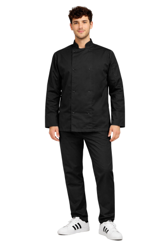 Profesjonalny zestaw gastronomiczny dla kucharza zapinany na napy