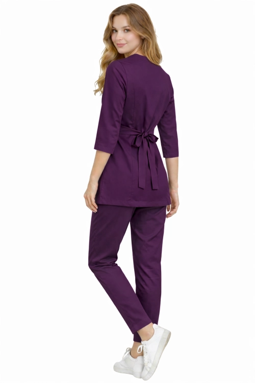 Fioletowy komplet medyczny damski BASIC PREMIUM