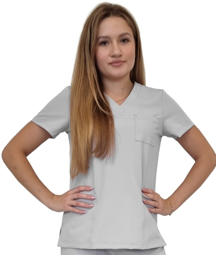 Damska bluza medyczna w kolorze szarym