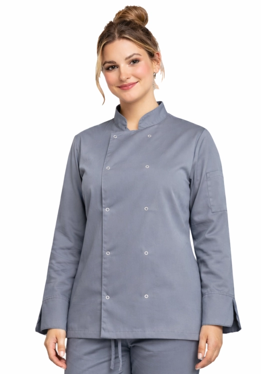 Bluza kucharska damska szara elastyczna