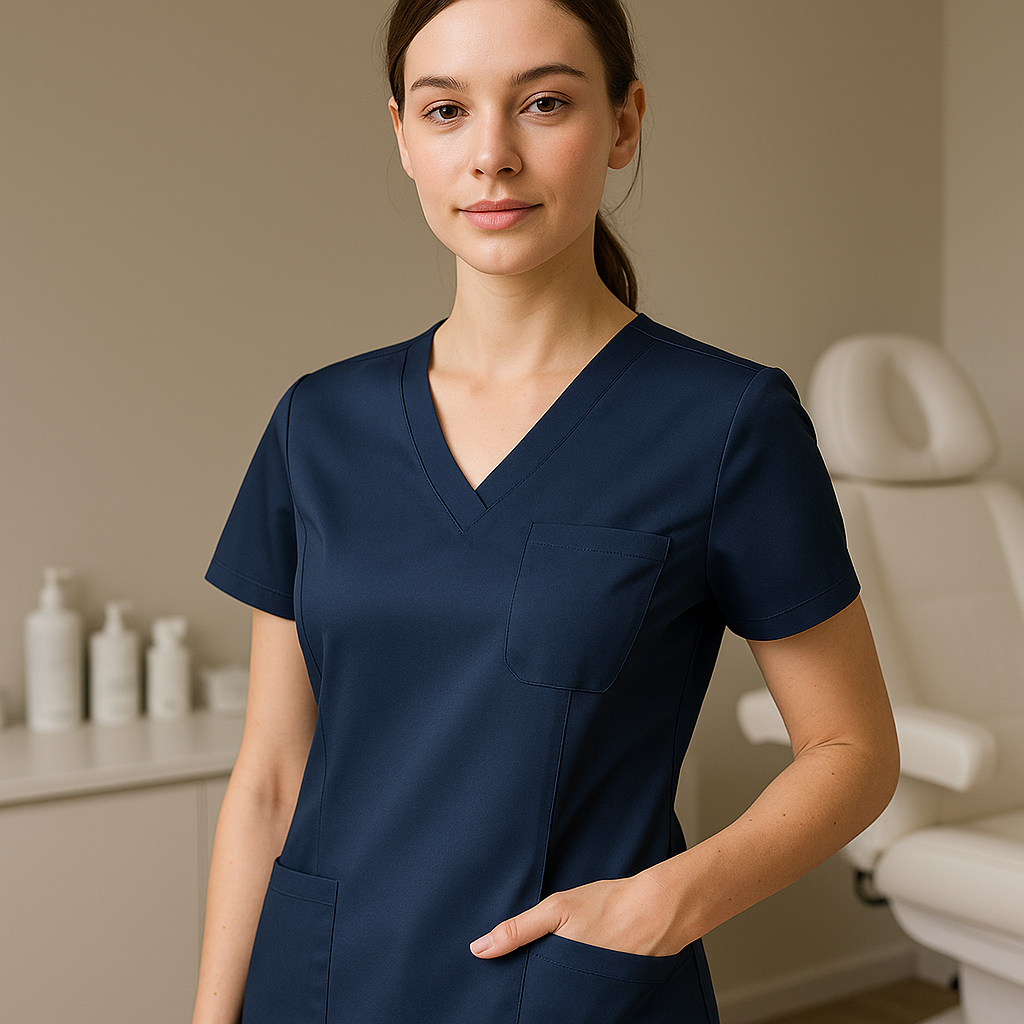 Medičná blúza do práce v estetickom salóne – ktoré detaily tvoria profesionálny vzhľad?